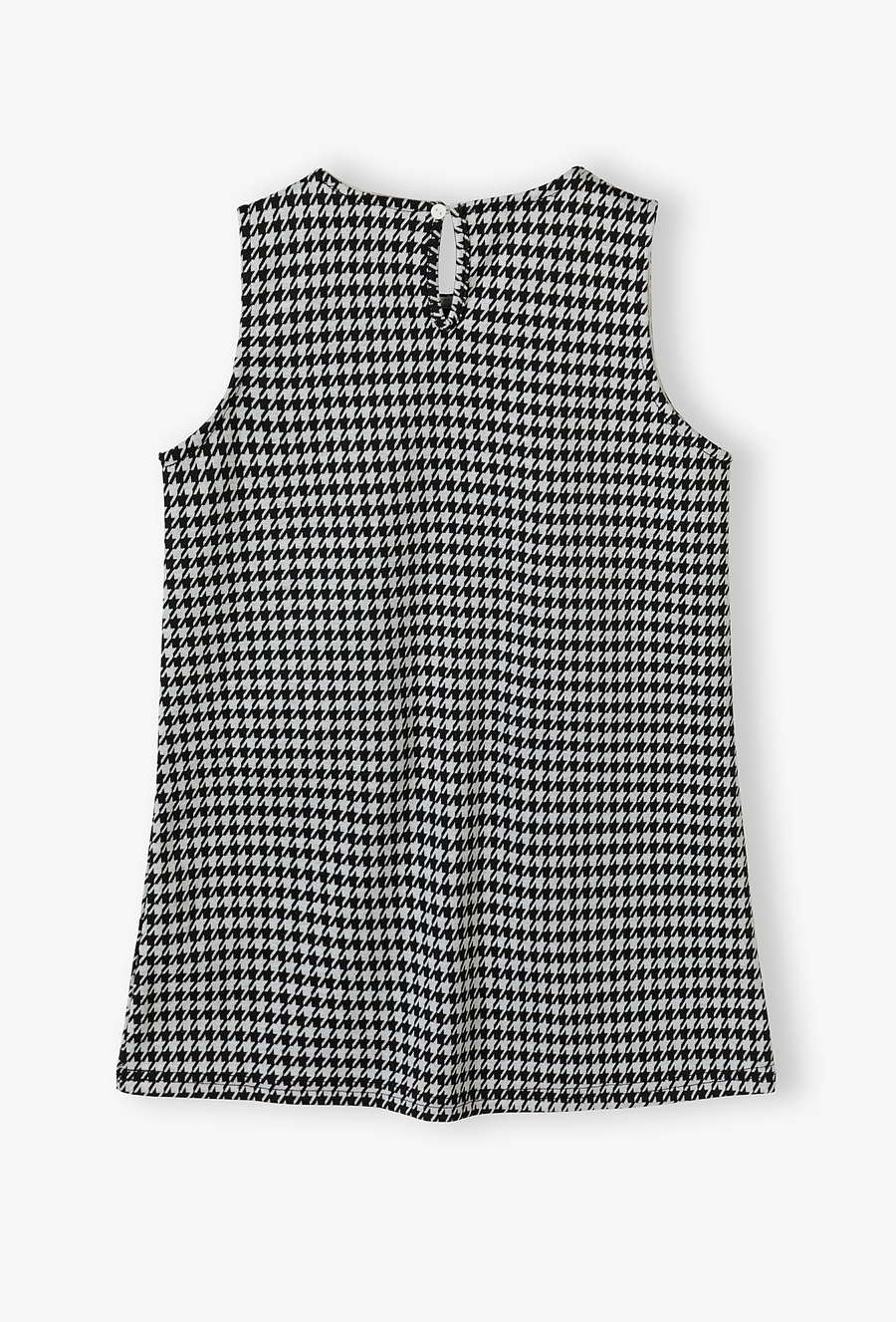 Elegancka sukienka dla dziewczynki - biało-czarna pepitka