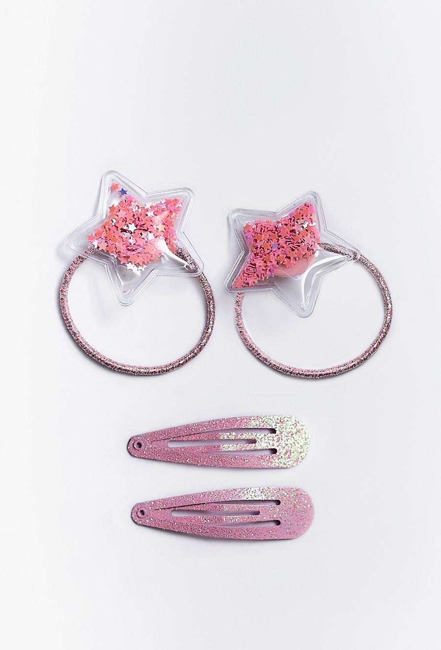 Zestaw - spinki i gumki do włosów