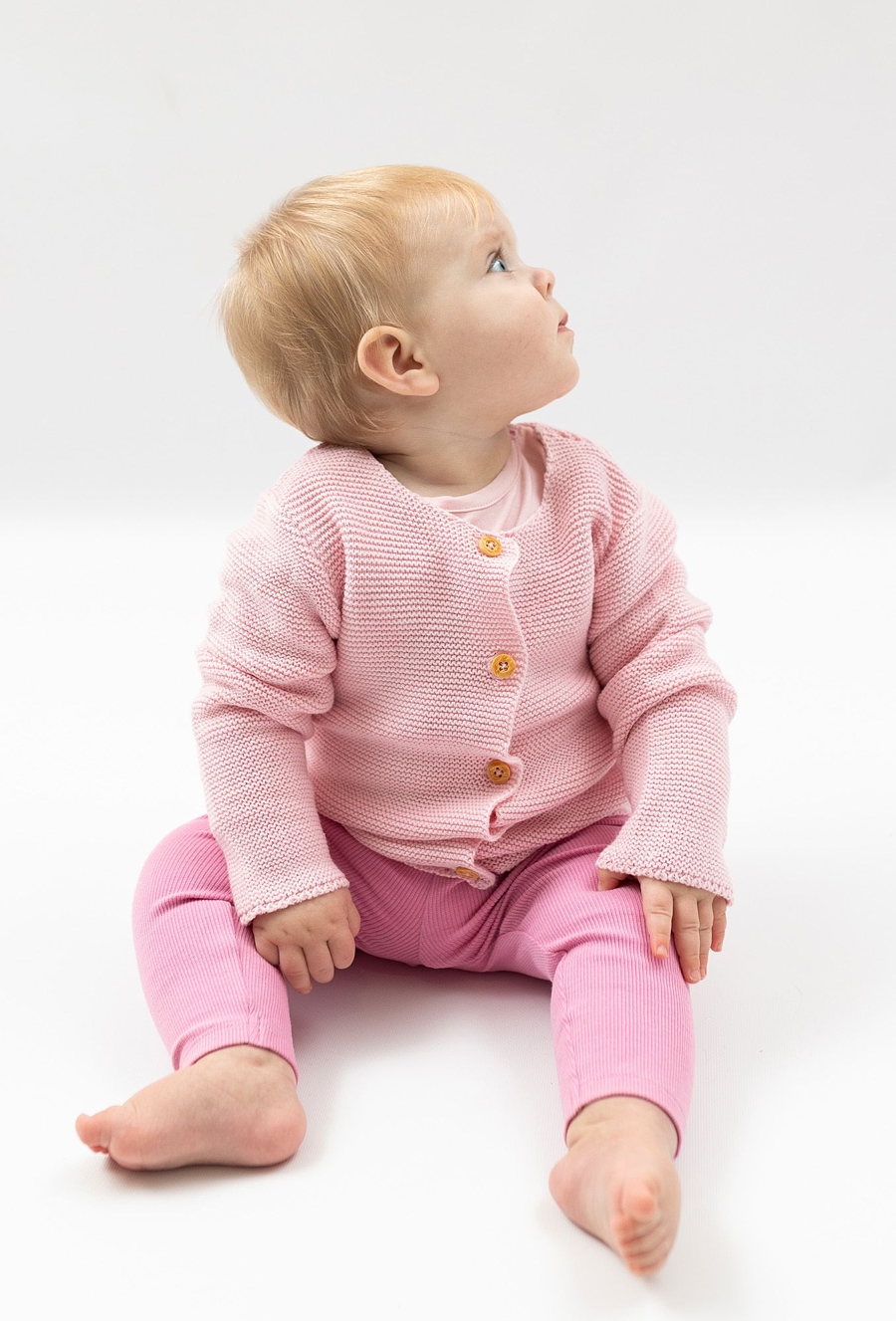 Różowy rozpinany sweter dla niemowlaka - 510.15.