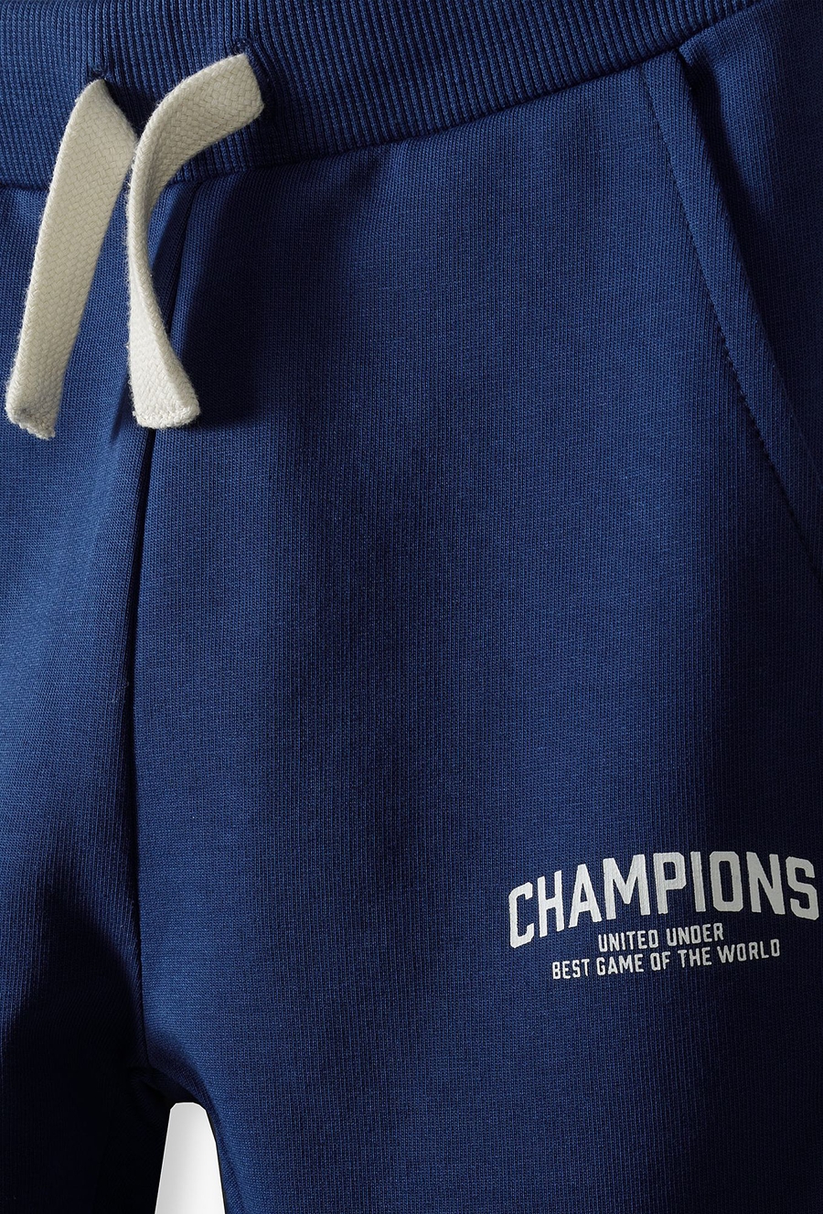 Granatowe spodnie dresowe slim fit z bawełny- Champion