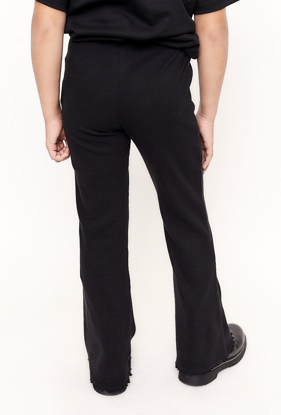 Granatowe spodnie dziewczęce w prążki - Max&Mia