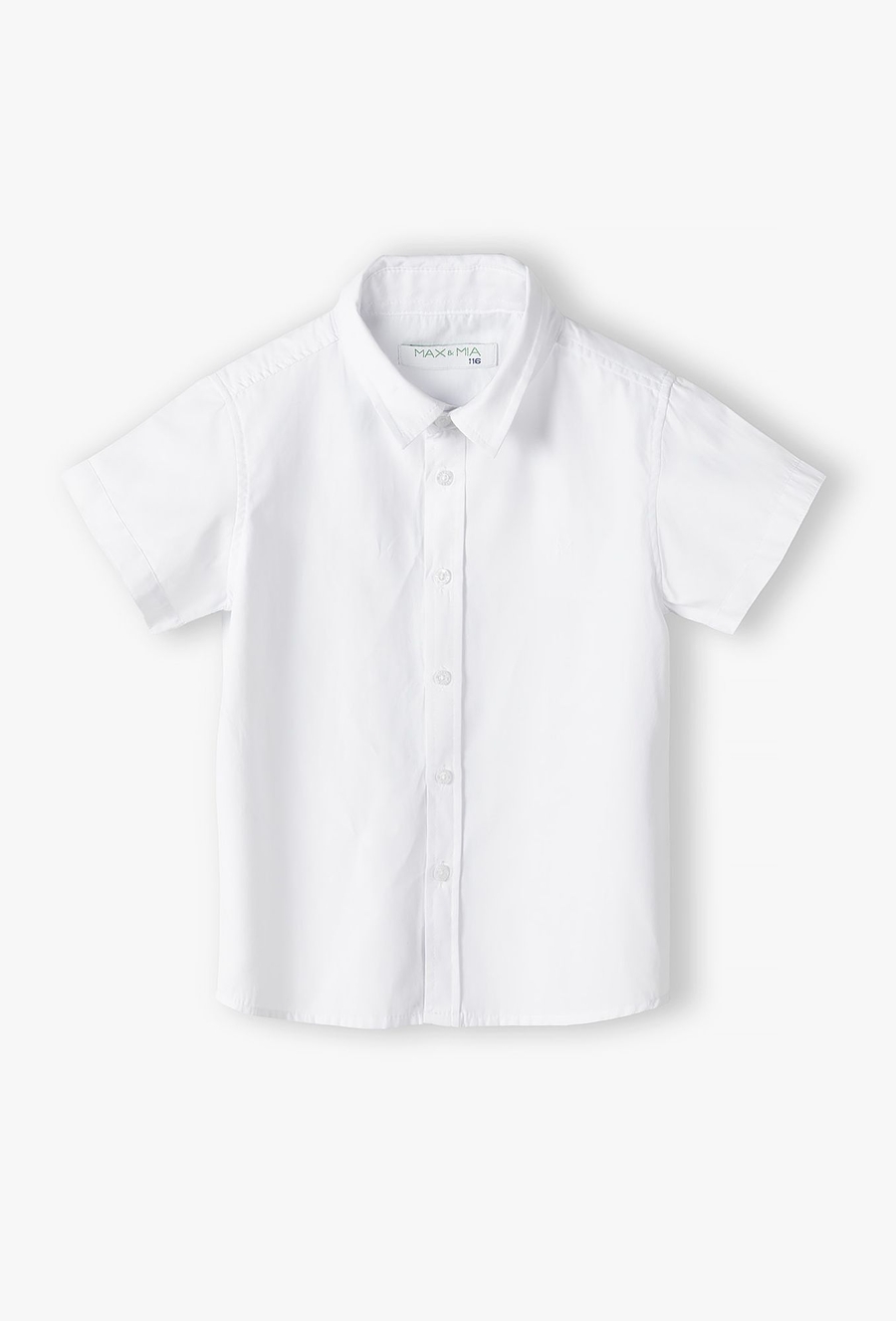Elegancka biała koszula z ótkim rękawem - Max&Mia