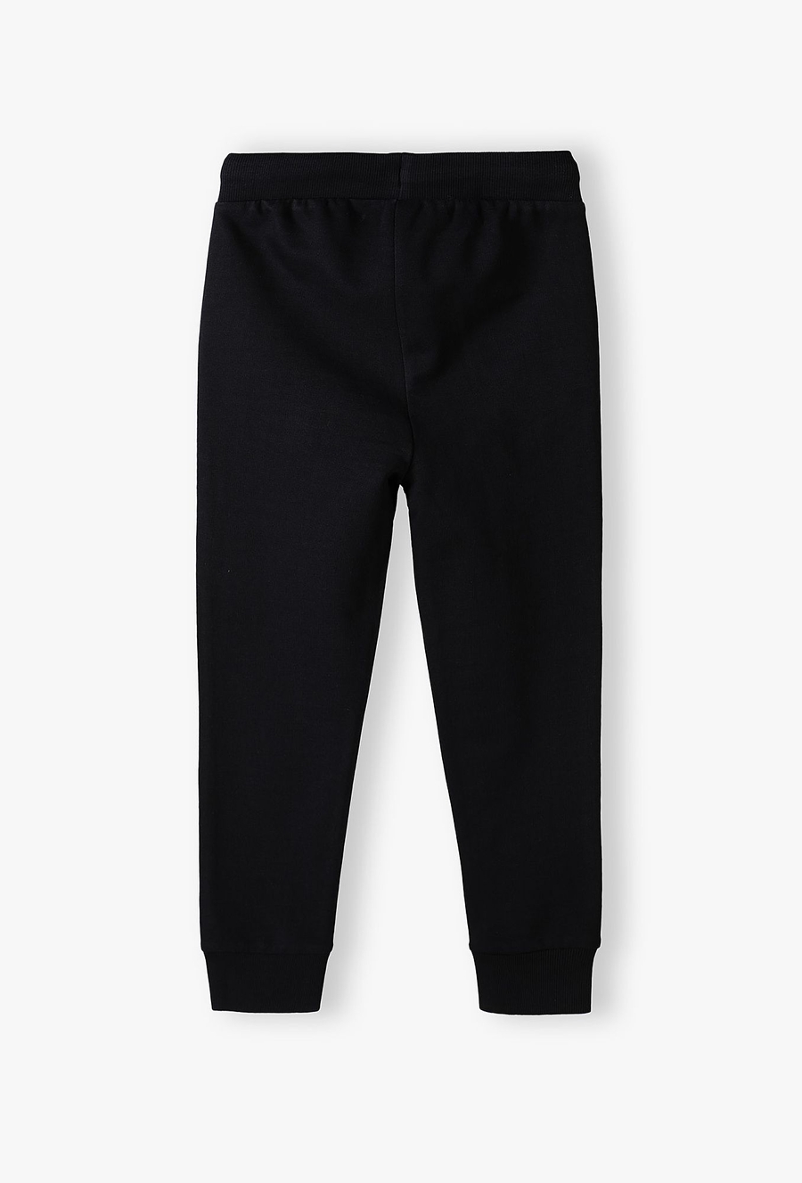 Dresowe spodnie slim dla chłopca - czarne z napisem Awesome