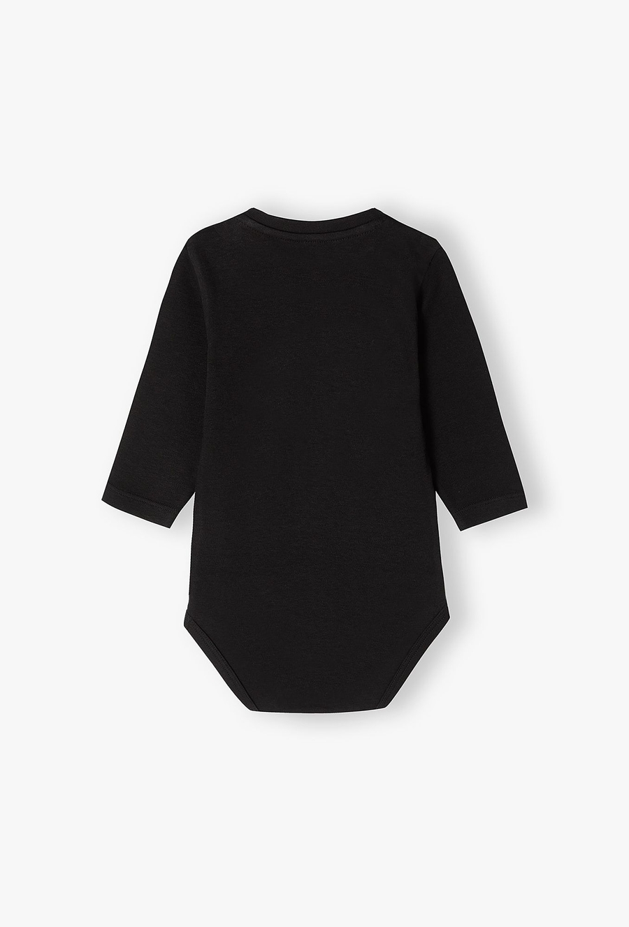 Czarne body niemowlęce z długim rękawem z napisem