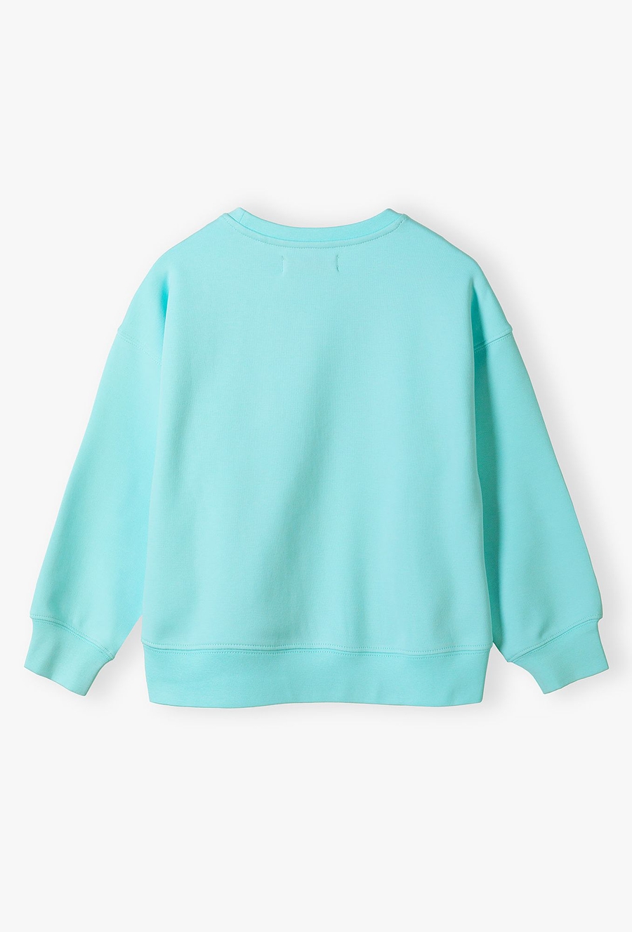 Bluza dresowa z miękkiej dzianiny - niebieska - 510.15.