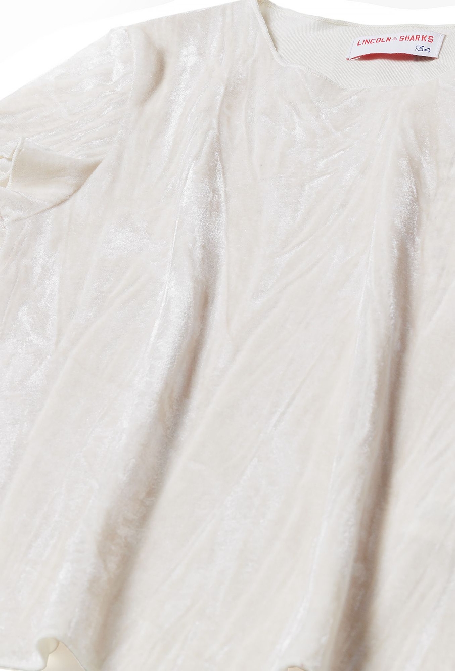 Elegancki t-shirt dziewczęcy w kolorze ecru