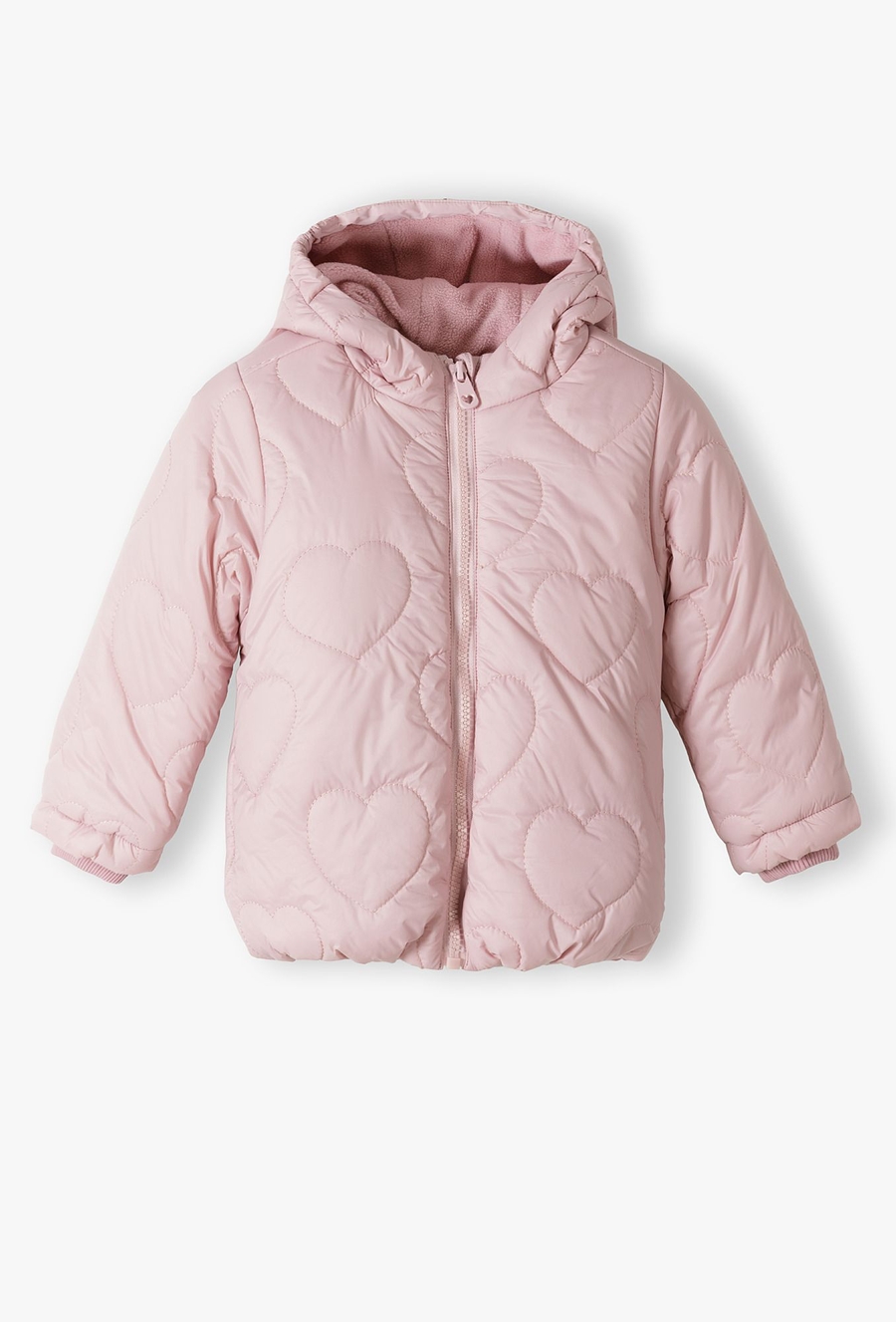 Pikowana przejściowa kurtka dla niemowlaka - różowa- 510.15.