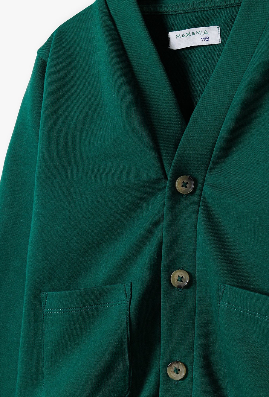 Zielona bluza bawełniana zapinana na guziki - 510.15.