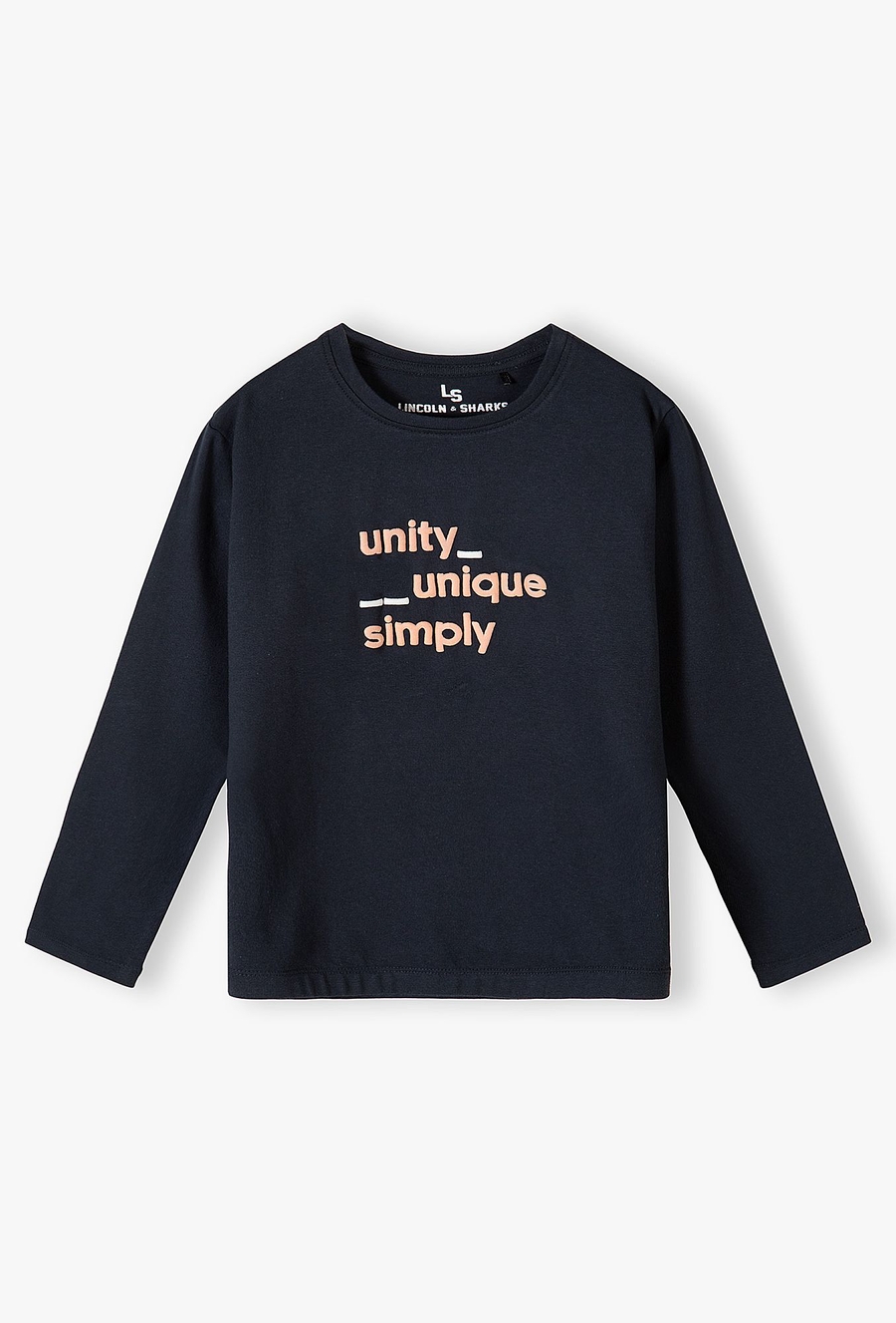 Bawełniana bluzka dla dziewczynki z długim rękawem