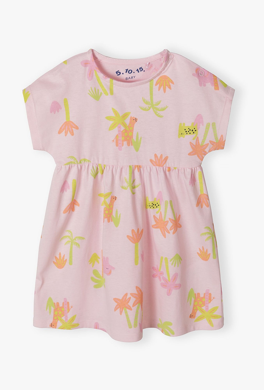 Kolorowa bawełniana sukienka na lato dla niemowlaka - 510.15.