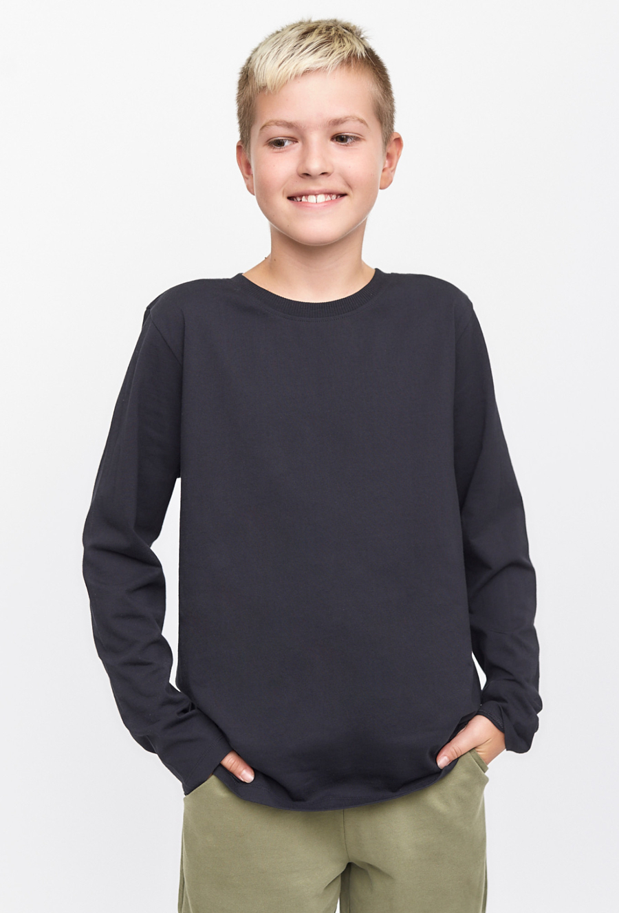 Czarna bluzka basic - długi rękaw - Lincoln&Sharks