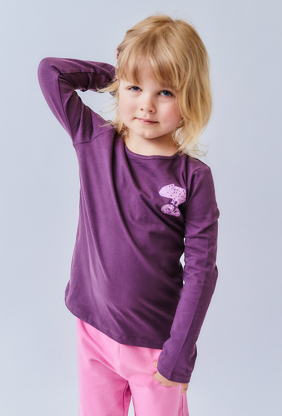 Bluzki dziewczęce długi rękaw - 2-pak