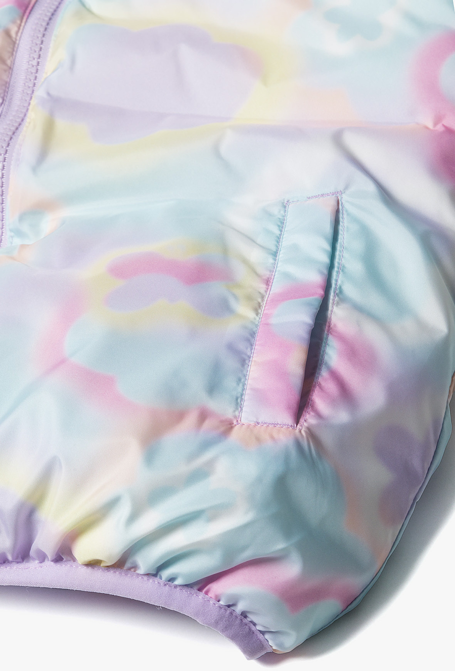 Dwustronna przejściowa kurtka pikowana dla dziewczynki