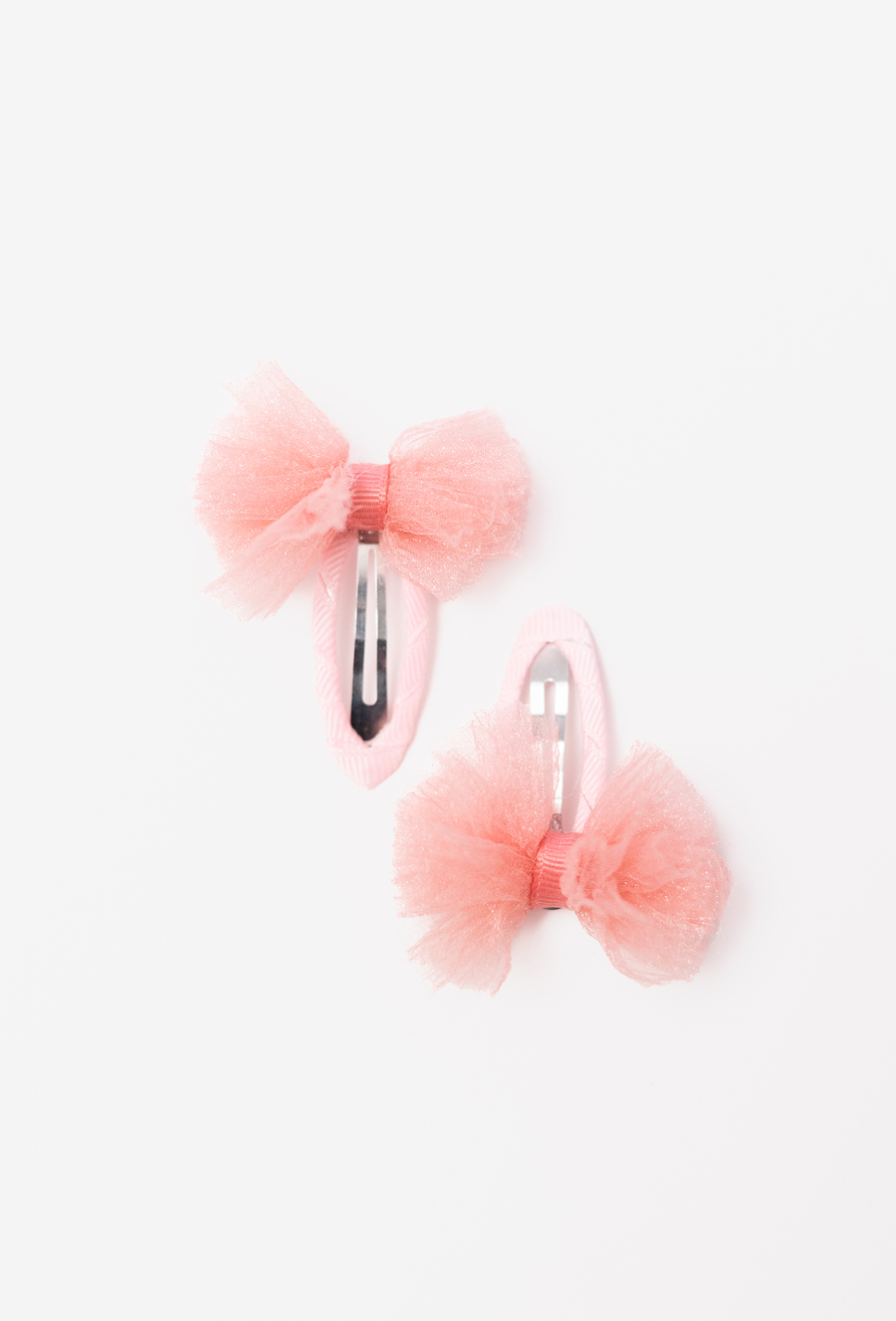 Spinki z tiulowymi kokardkami