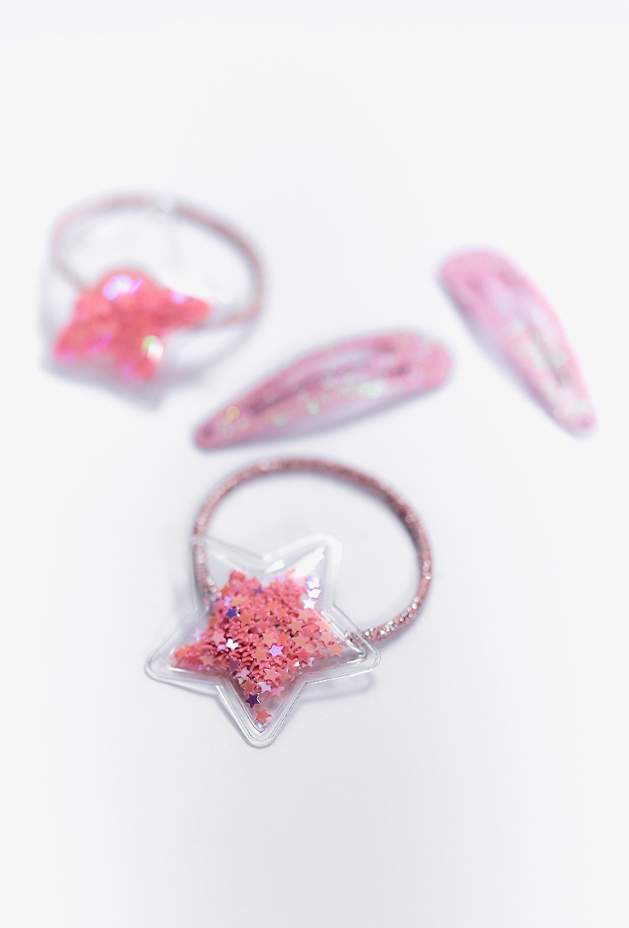 Zestaw - spinki i gumki do włosów