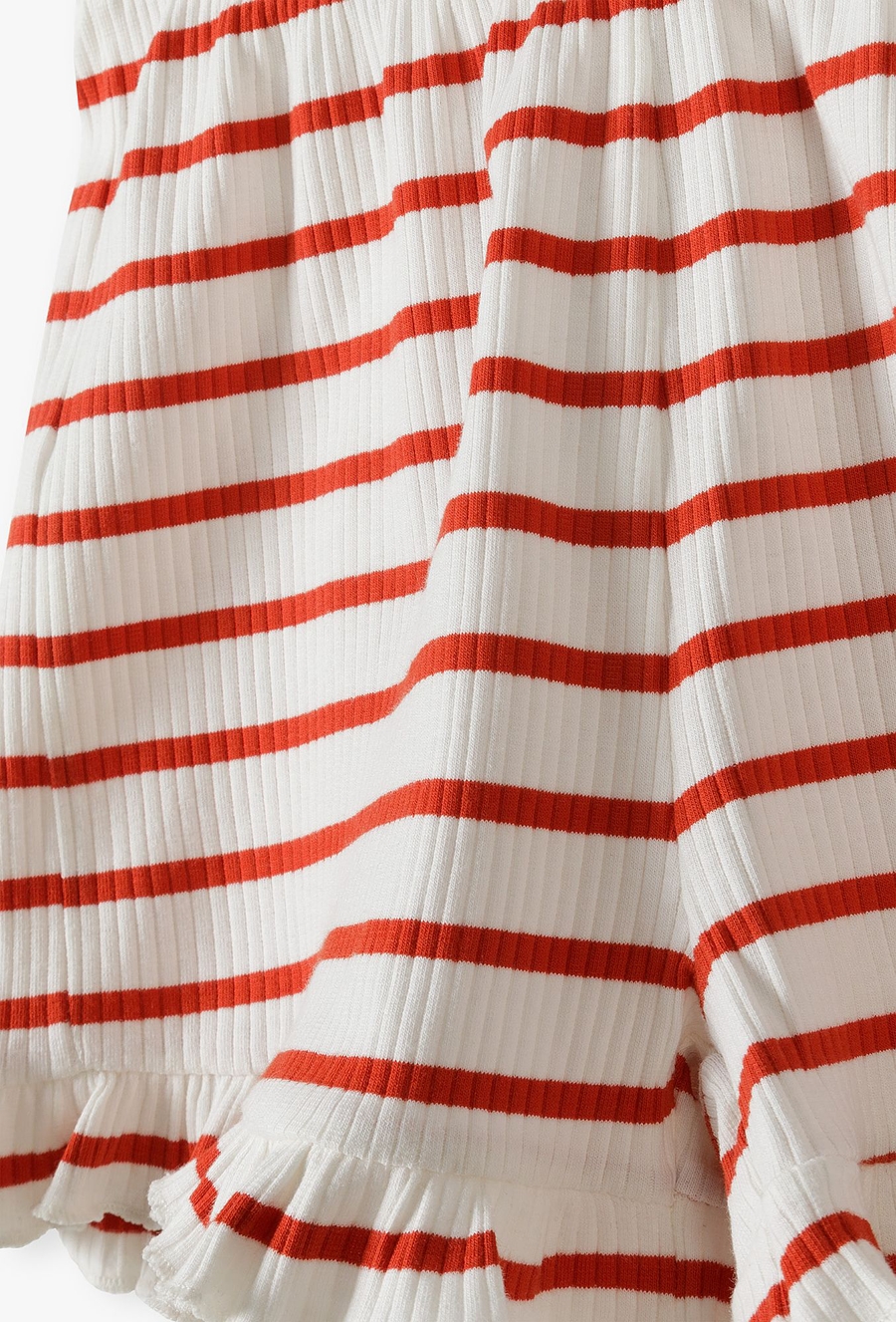 Komplet dziewczęcy dzianinowy na lato w prążki - Limited Edition