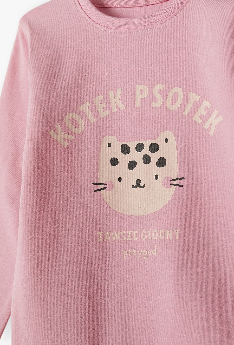 Różowe body z długim rękawem