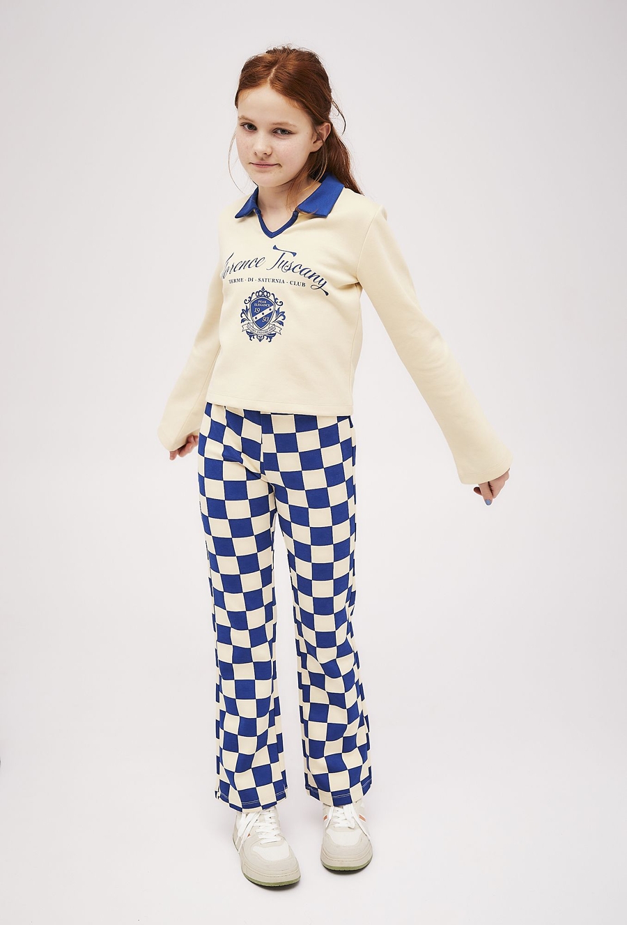 Bluza dziewczęca z kołnierzykiem