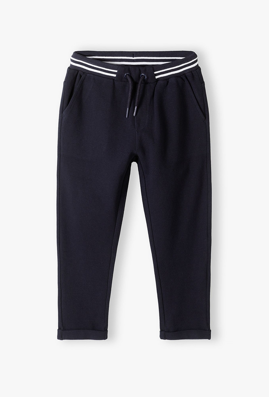 Granatowe spodnie dresowe dla chłopca - Max&Mia