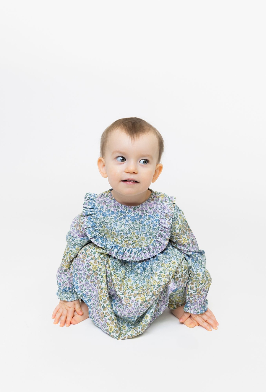 Sukienka z długim rękawem w kwiaty