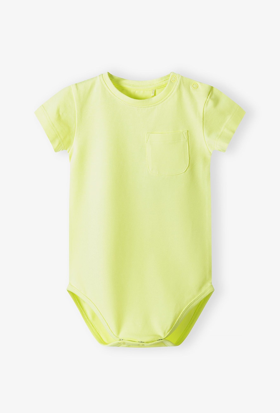 Body bawełniane seledynowe ótkim rękawem