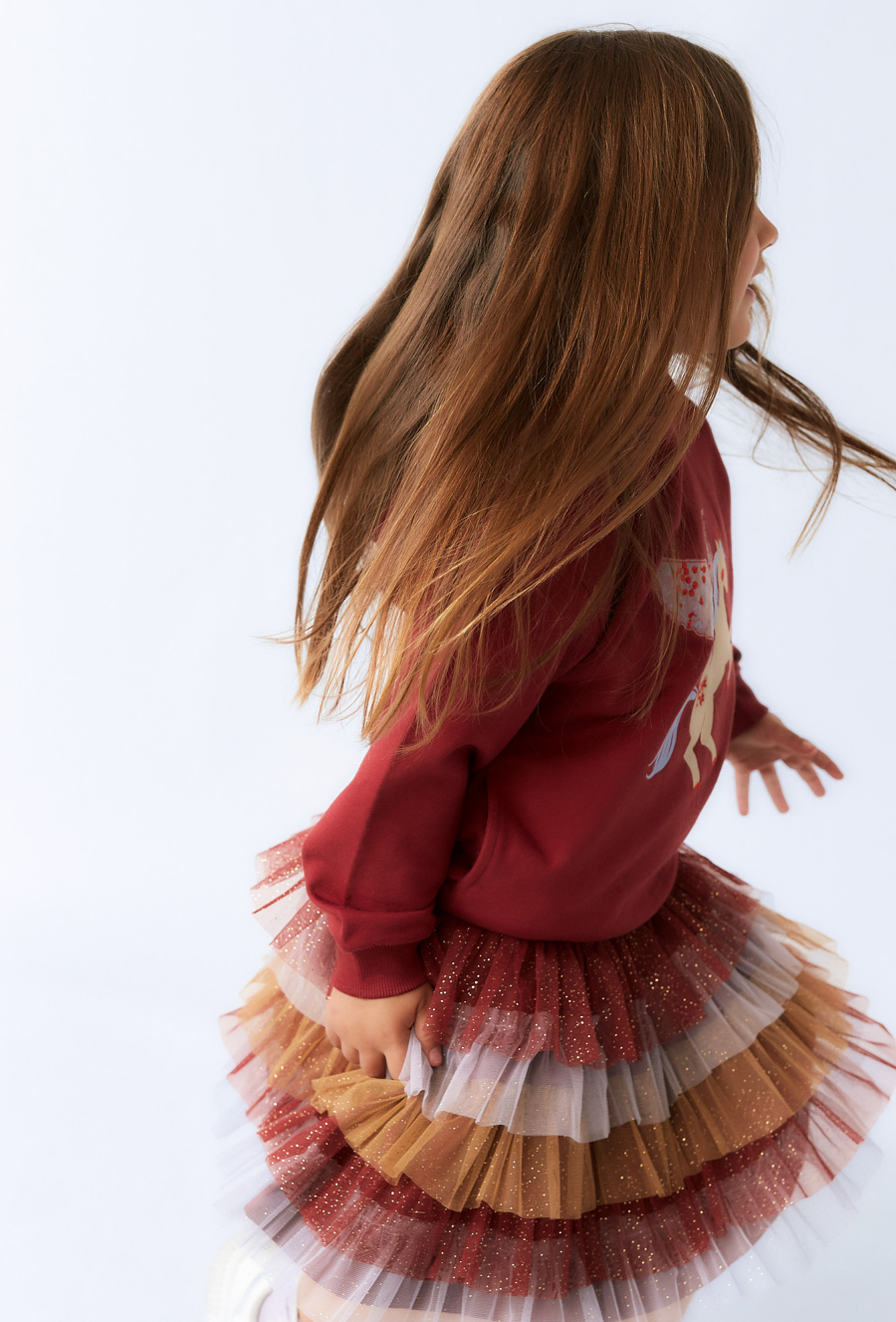 Tiulowa spódnica dziewczęca