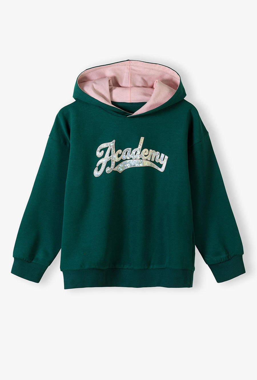 Bluza dresowa dla dziewczynki zielona - Academy - 510.15.