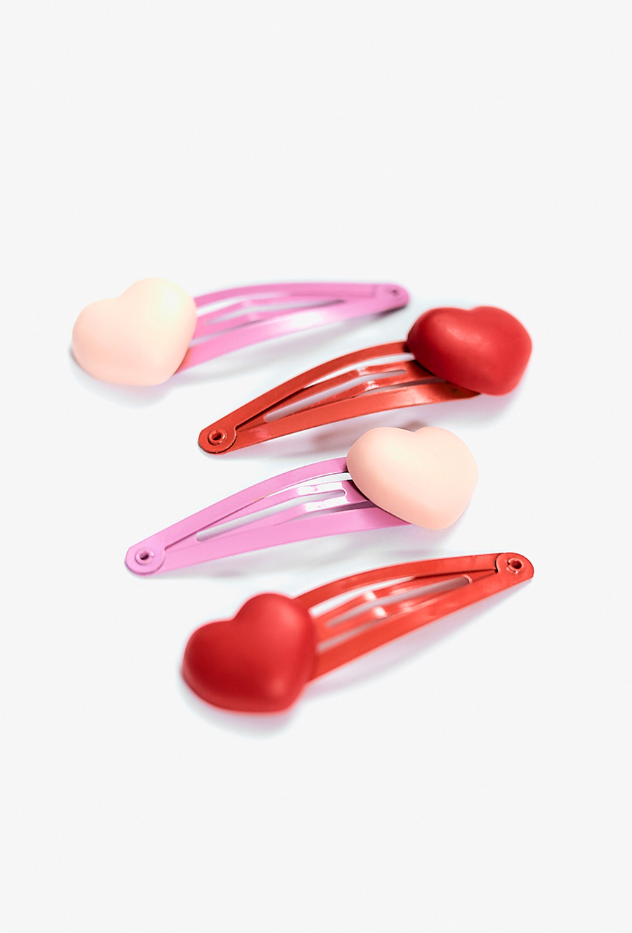 Zestaw spinek - czerwone i różowe serce