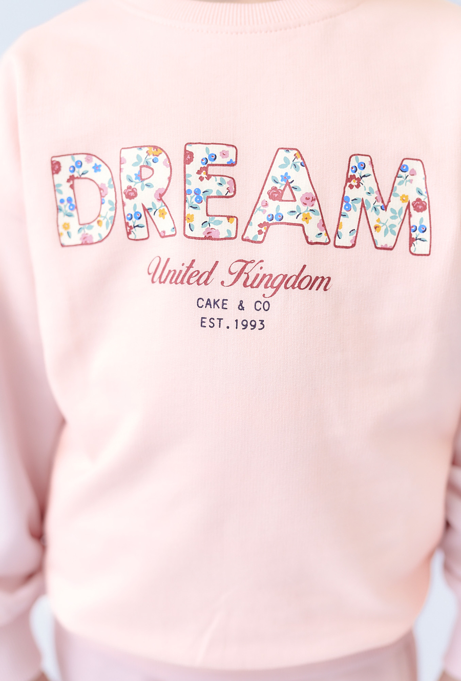 Różowa bluza dziewczęca z napisem DREAM