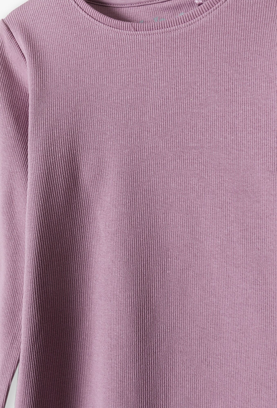 Fioletowa bluzka dziewczęca z prążkowanej dzianiny - 510.15.