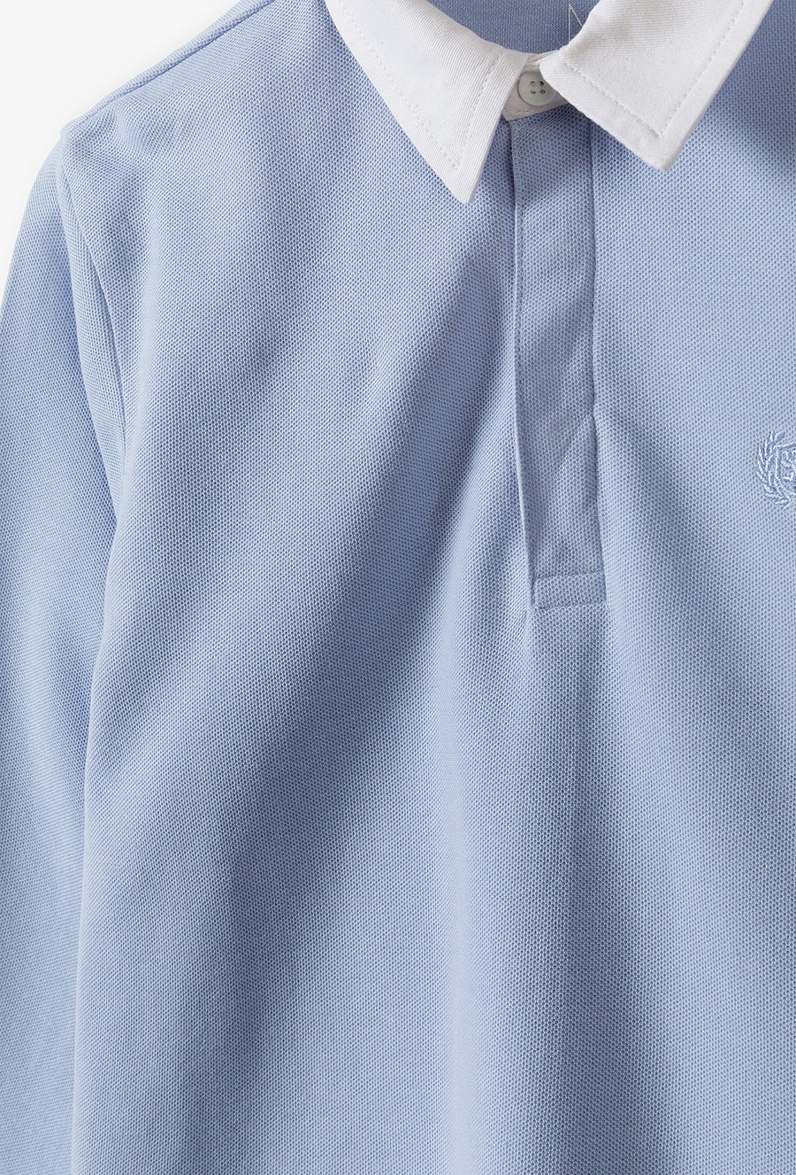 Bluzka z białym kołnierzykiem - niebieska - Max&Mia