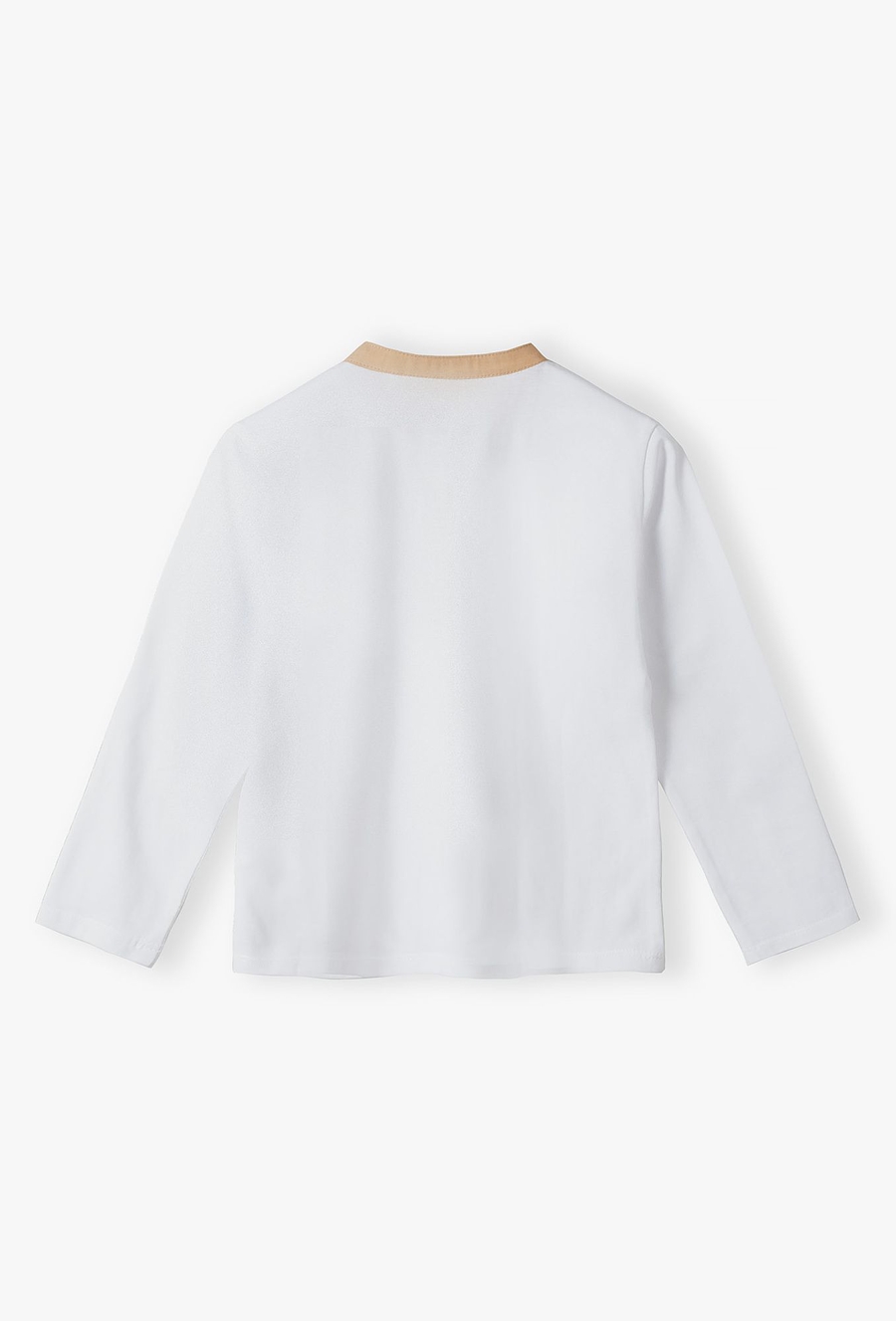 Biała bluza bawełniana z długim rękawem