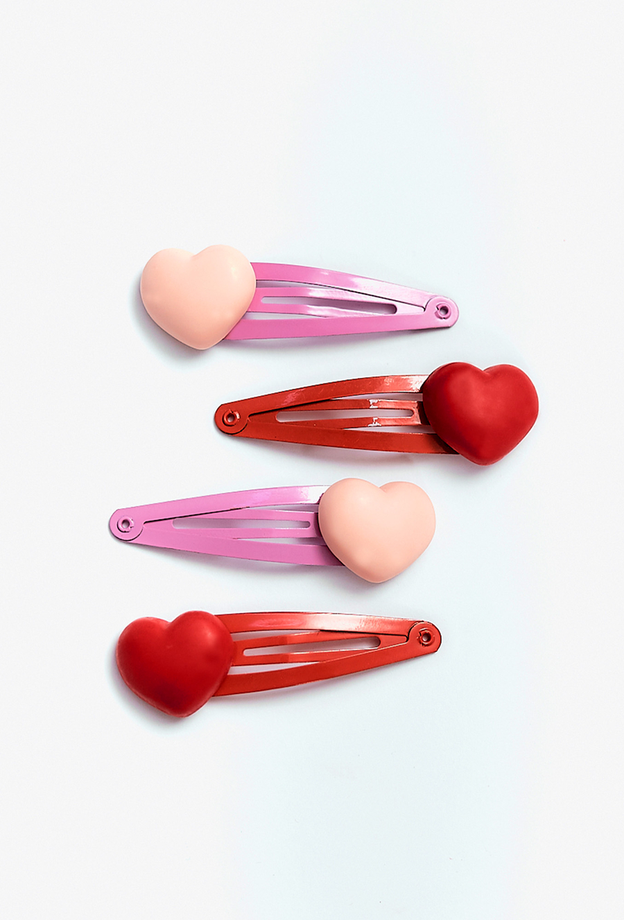 Zestaw spinek - czerwone i różowe serce