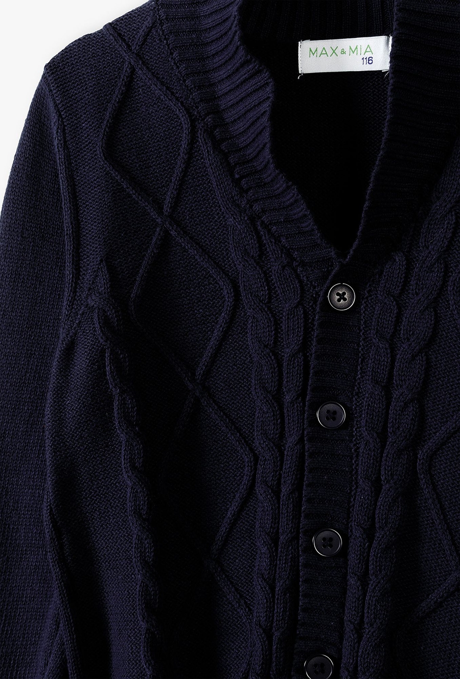 Granatowy sweter chłopięcy