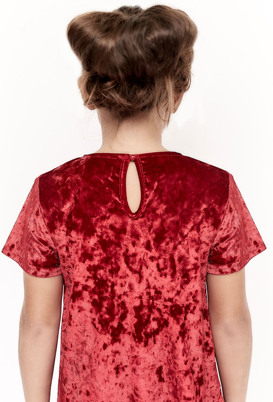 Czerwona sukienka z ótkim rękawem