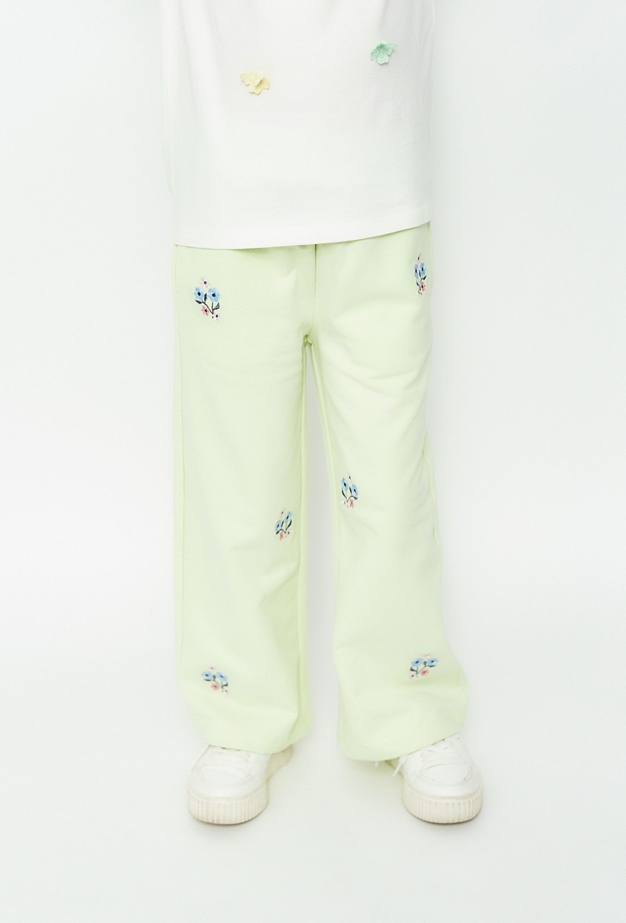 Spodnie dla dziewczynki z haftem – wide leg