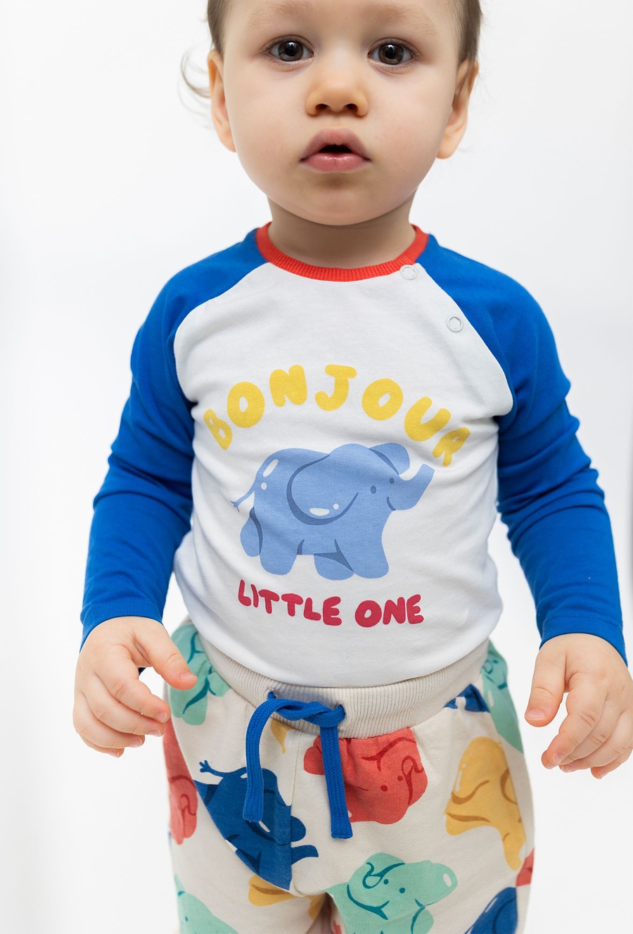 Body niemowlęce ze słonikiem - długi rękaw