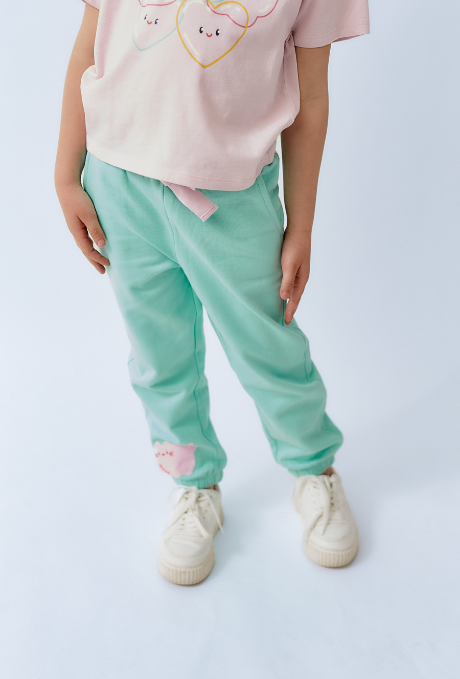 Bawełniane spodnie dresowe dla dziewczynki