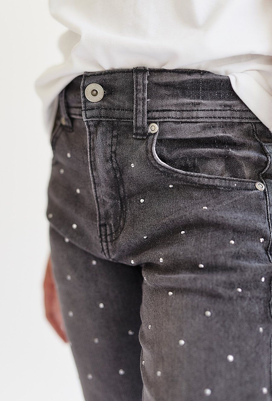 Jeansy dla dziewczynki - szare - bootcut