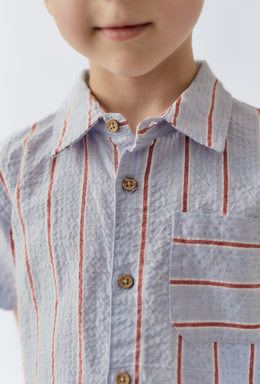 Koszula w paski z ótkim rękawem