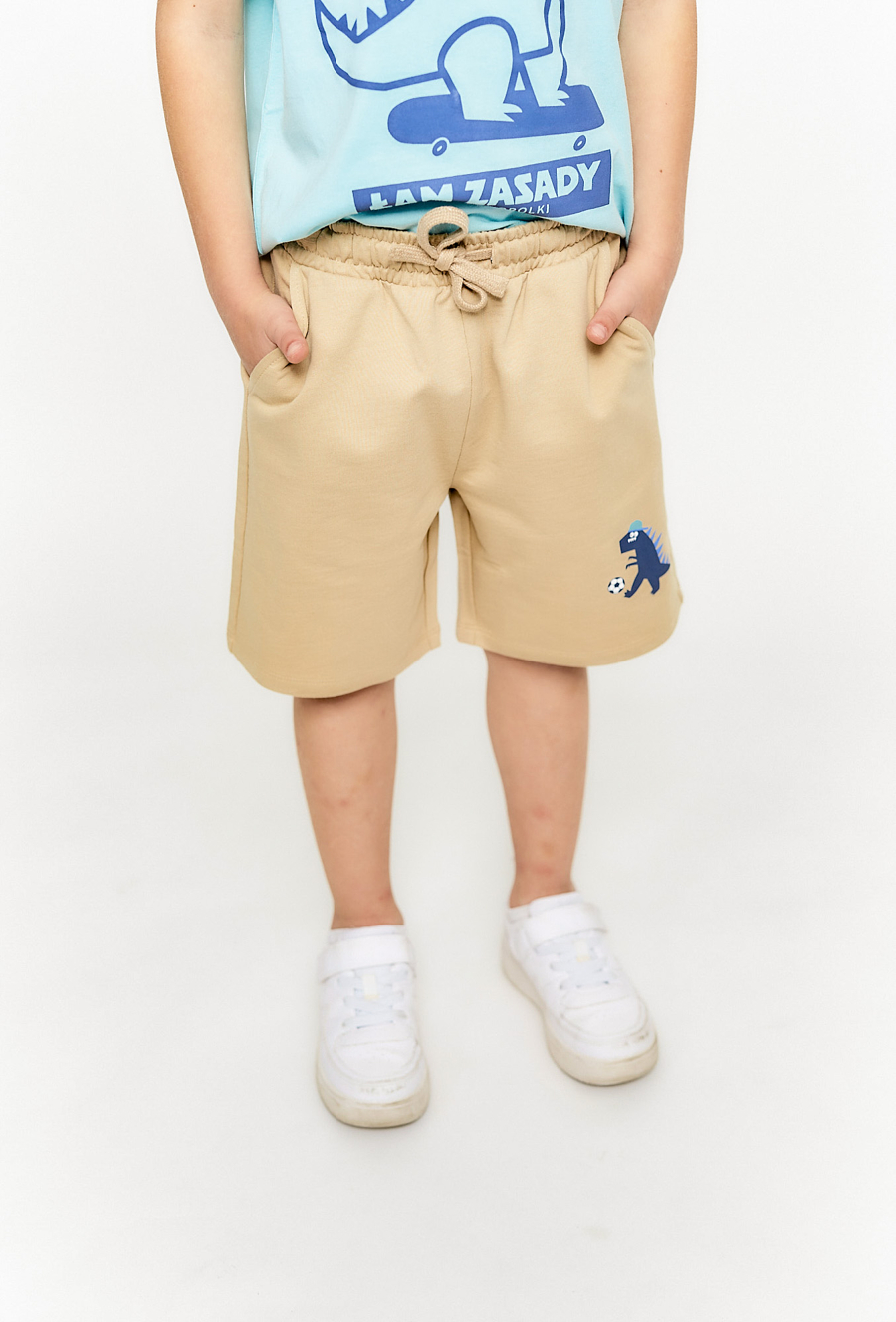 Szorty chłopięce z dinozaurem