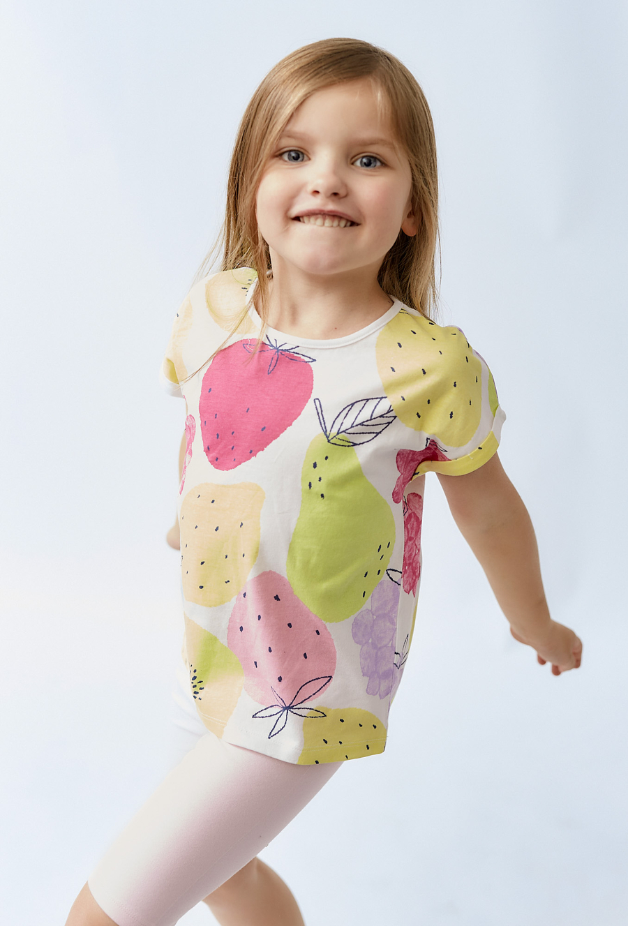 Jasnoróżowe ótkie legginsy