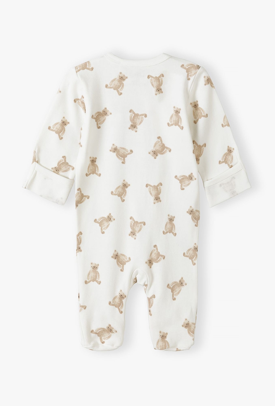 Pajacyk niemowlęcy w misie z zapięciem po skosie