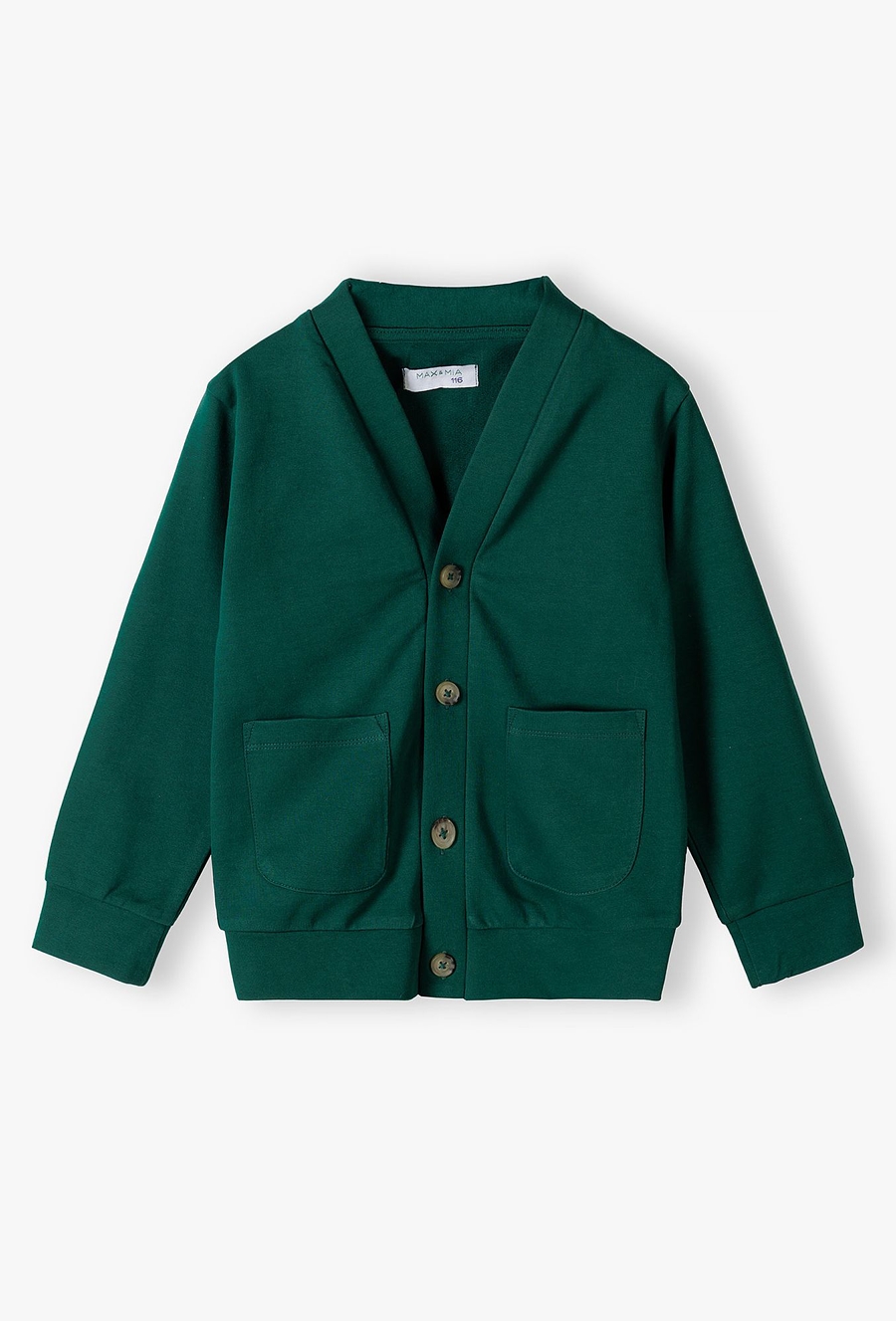 Zielona bluza bawełniana zapinana na guziki - 510.15.