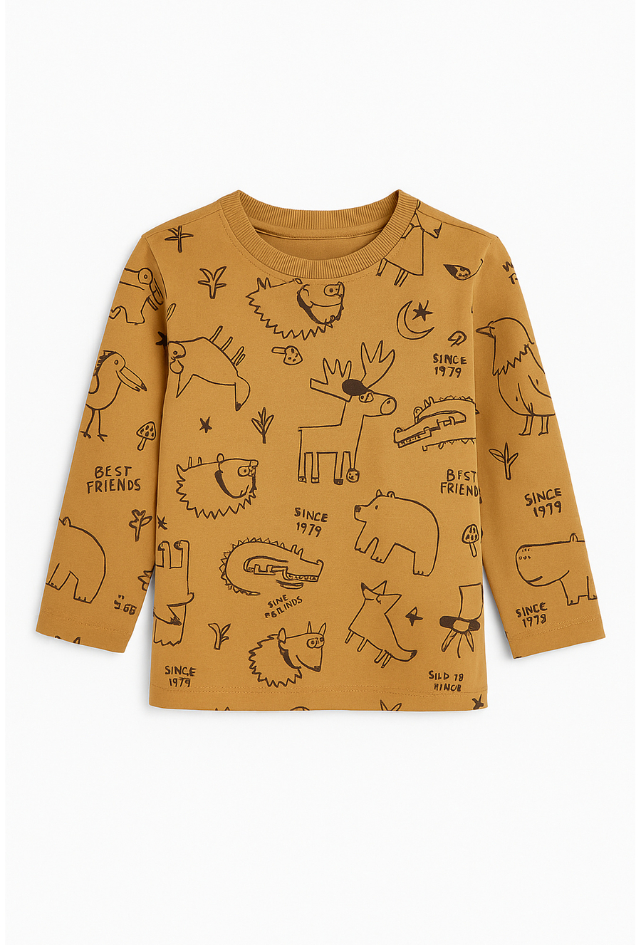 Bluzka chłopięca z długim rękawem – zwierzęcy nadruk