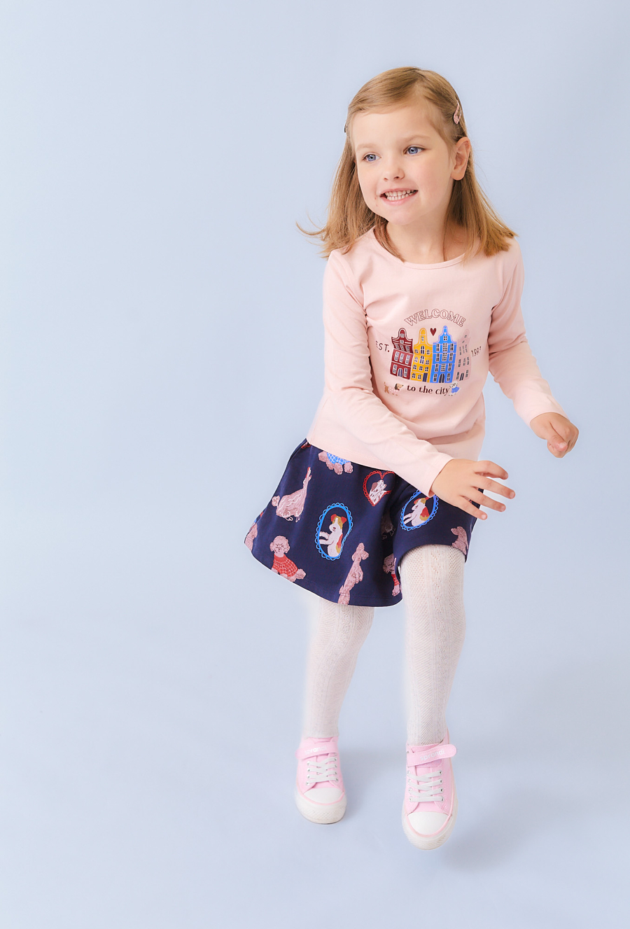 Różowa bluzka z nadrukiem