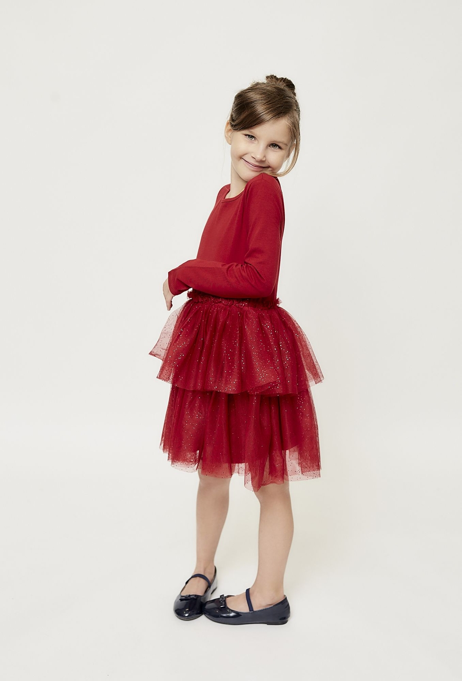 Czerwona sukienka dla dziewczynki - 510.15.