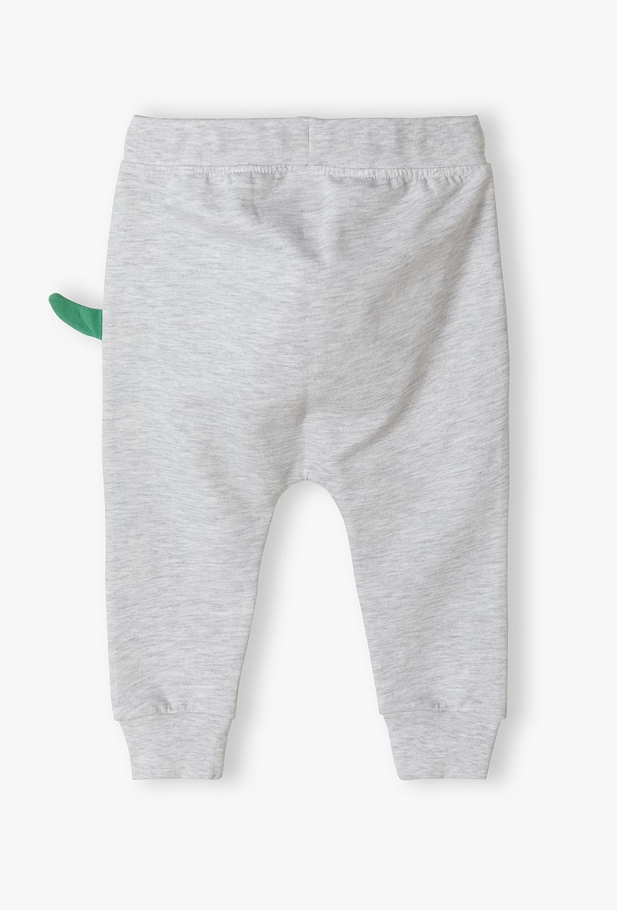 Szare dresowe spodnie niemowlęce - Dino