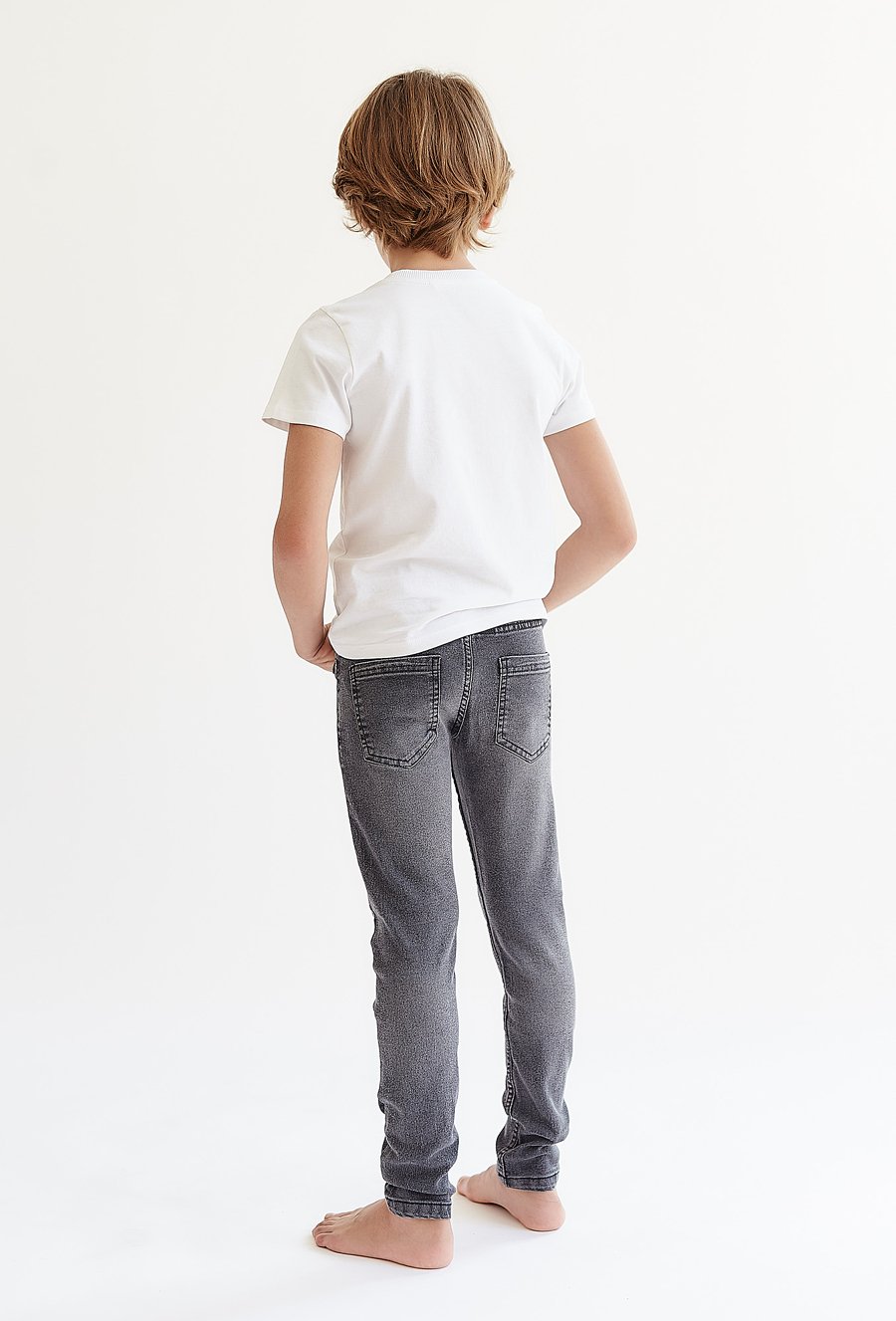 Szare spodnie jeansowe - slim