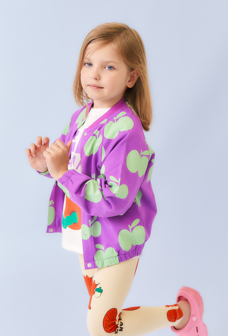 Bluza dziewczęca z jabłuszkami. rozpinana - Limited Edition